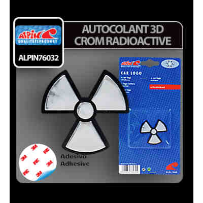Autocolant 3D crom Radioactive
