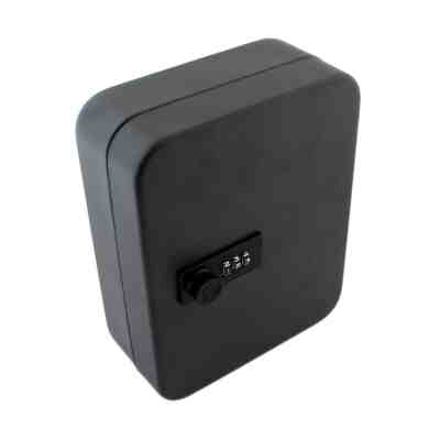 Mini cutie seif din otel pentru chei cu inchidere prin cifru si cheie