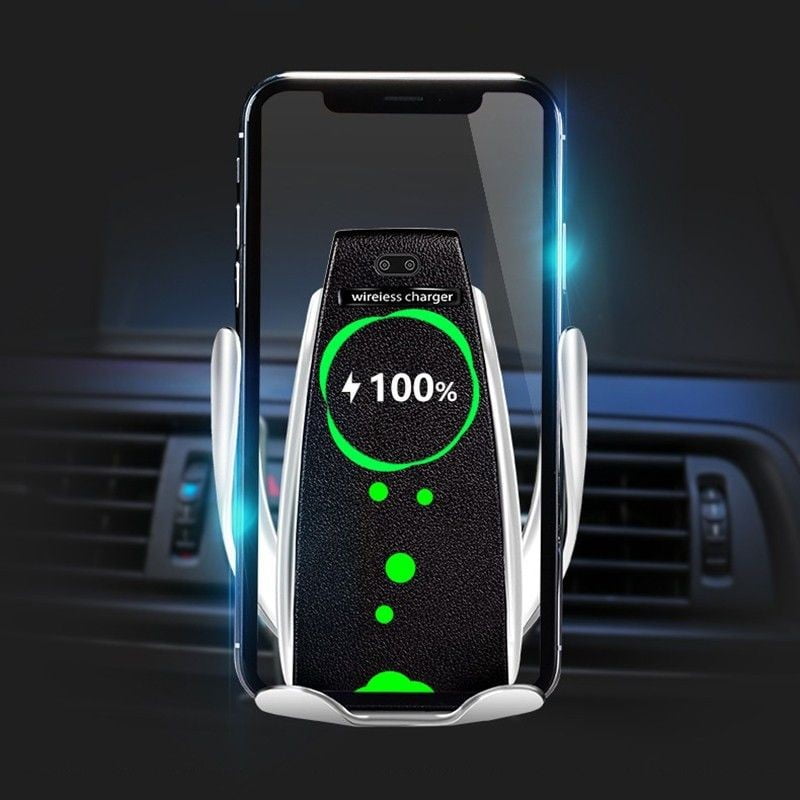 Suport auto pentru telefon cu incarcare wireless sensor fixareeliberare automat 9185 11