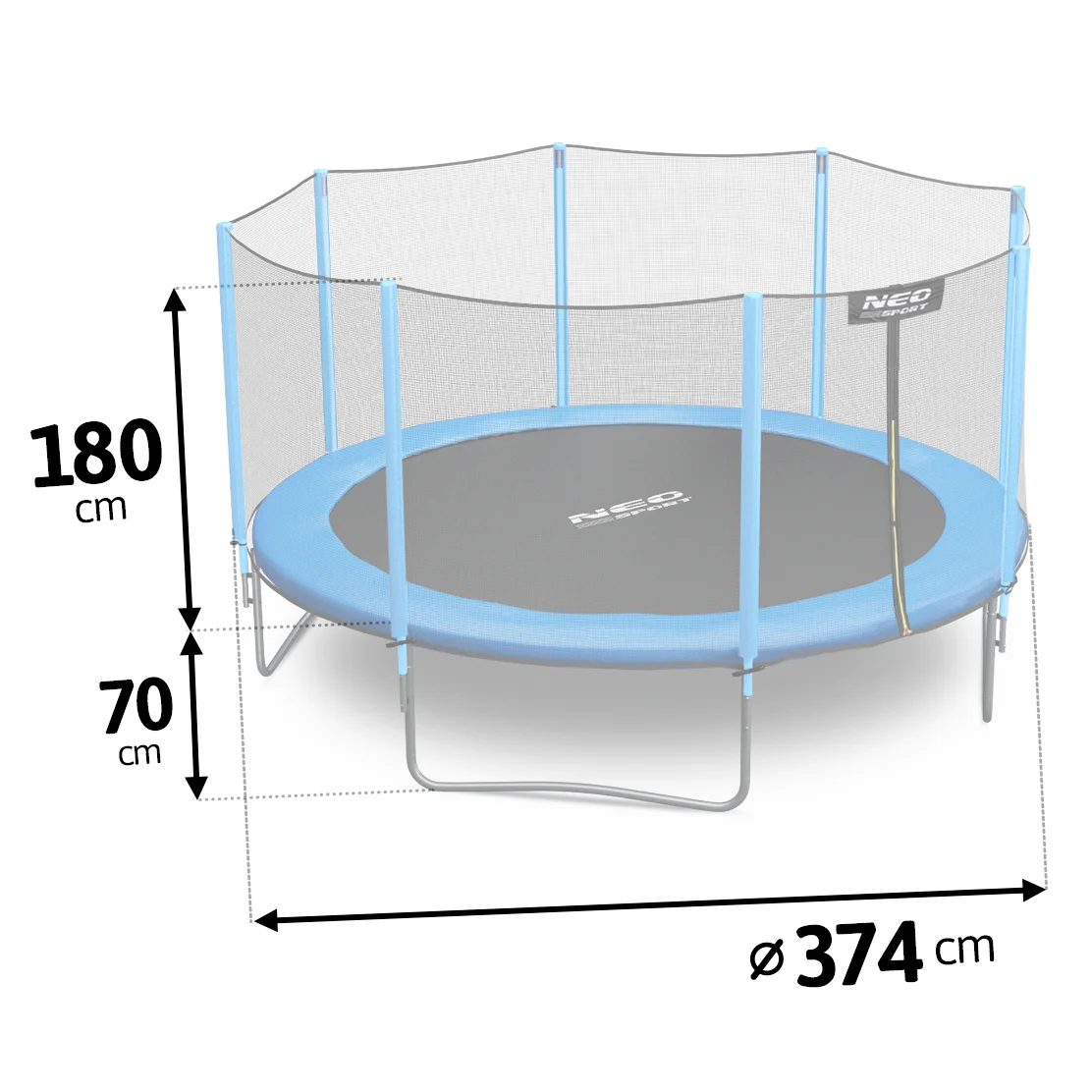 trampolina ogrodowa 12ft 374cm 2881