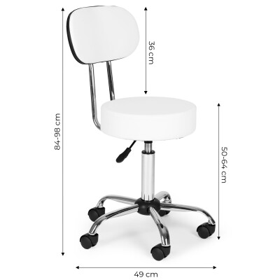 Acasă 29 dimensiuni scaun rotativ cu spatar