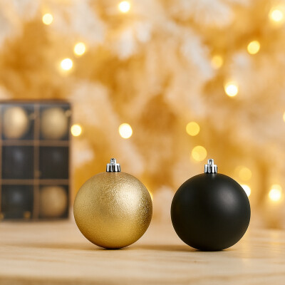 Acasă 80 globuri negre aurii Selgot